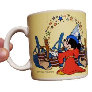 Walt Disney 1985 Mickey Mouse Fantasia Movie Coffee Mug One Size OS Pre-owned